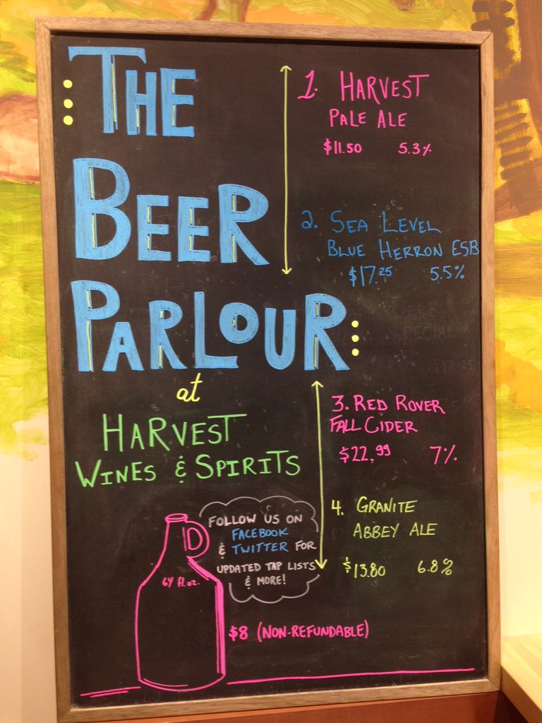 Updated taplist! <a href="/SeaLevelBrewing/">Sea Level Brewing</a> <a href="/RedRoverCider/">RedRover Craft Cider</a> <a href="/granitebrewery/">Granite Brewery</a>