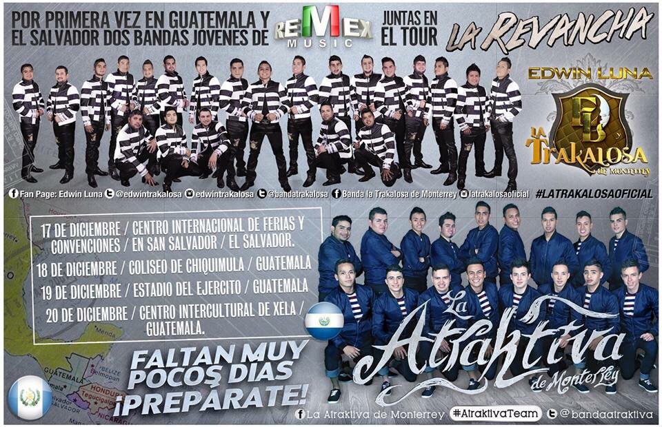 jos_lasnum2's tweet photo. La Gira de #Larevancha sigue, ahora en Guatemala @edwintrakalosa  @bandatrakalosa #lasnum2_pue #TodasSomosEdwinLuna https://t.co/EewkWts1cj