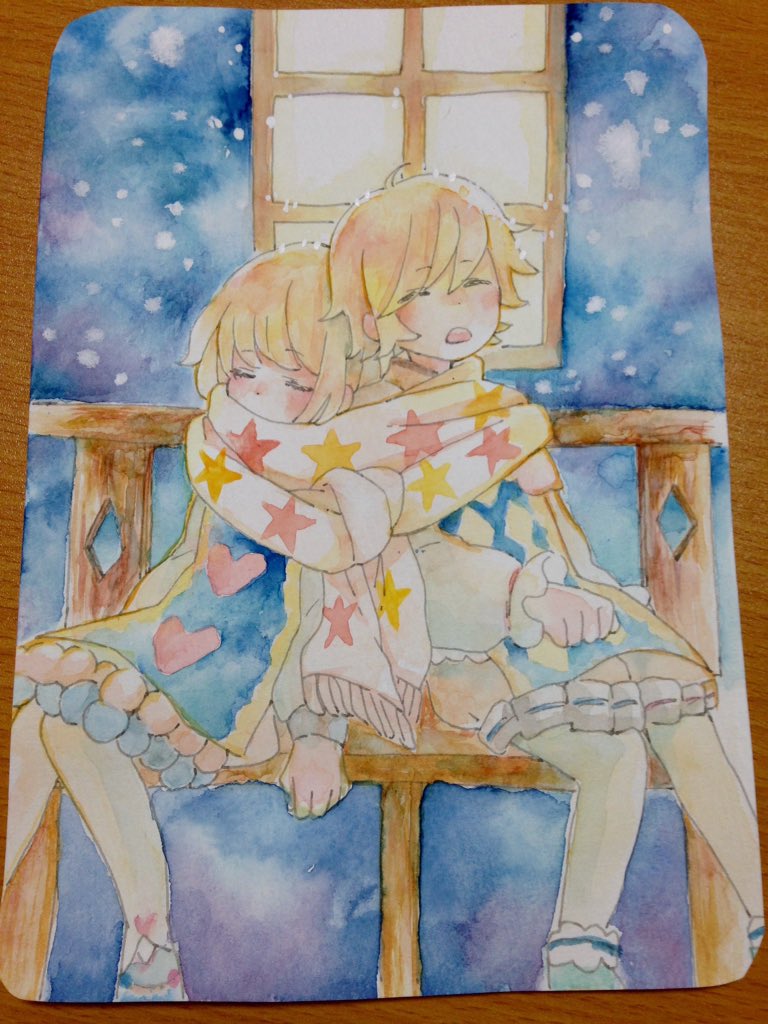 @tigu_ri7 ちぐさん!誕生日!おめでとうーー\( ˆoˆ )/ちぐさんのオリジナルキャラ、双子ちゃんまた描かせていただきました!いつも一緒に楽しめてシアワセ!これからもよろしく!! 