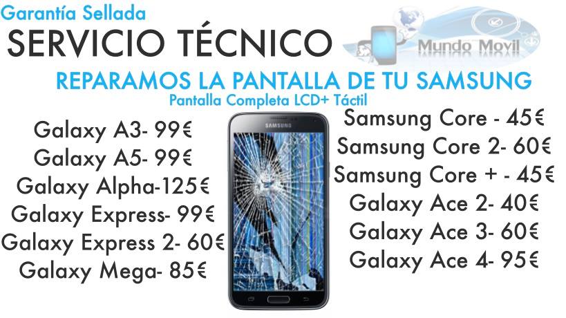 En Mundo del Móvil reparamos todos los modelos Samsung en el acto y con garantía. 
CALLE colomer #3 
INF: 660926190