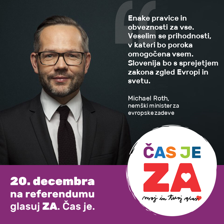 Slovenija bo s sprejetjem zakona zgled Evropi in svetu, pravi <a href="/MiRo_SPD/">Michael Roth 🇪🇺🇺🇦🇮🇱🇬🇪</a>, nemški minister. #casjeZA
