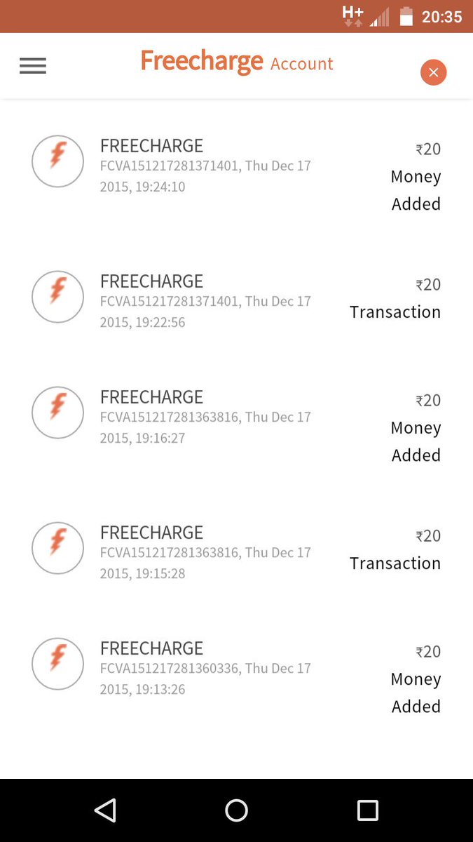 mujeeb_18's tweet photo. @FreeCharge here's my screenshot for #FreeChargeHappyRides All 3 transaction thank you for Cashback Freecharge. https://t.co/xrXzUp0tvh
