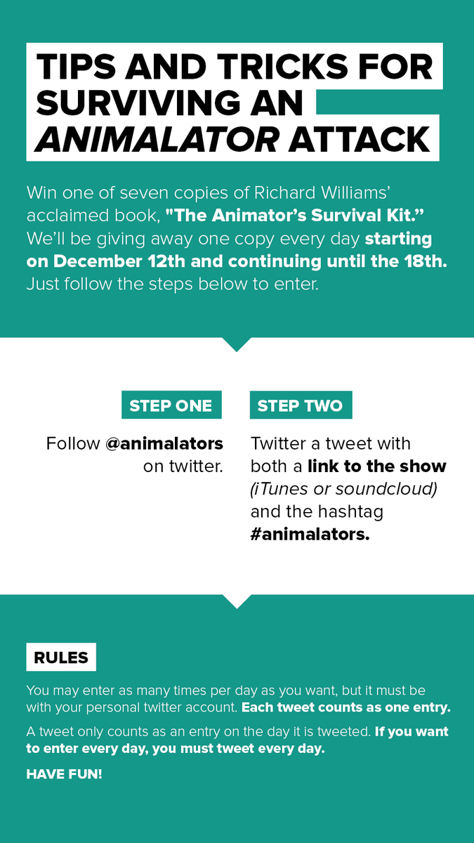 animalators's tweet photo. Our sixth book goes to @ZachYonek! Congratulations! Today is the last day to enter, so start tweeting. #animalators https://t.co/7XwLxXETXV