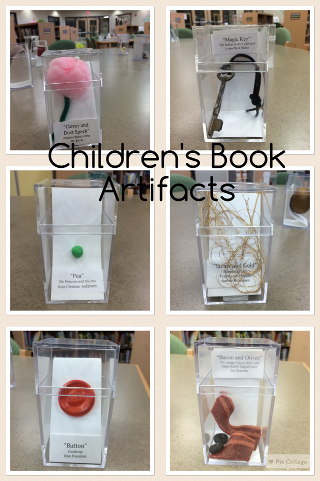 PauletteRodrig's tweet photo. Artifacts from fav children's books on deisplay @Reed_Elem @ReedLibrary. #leanderis https://t.co/ftNE4czRf0 https://t.co/xbZaIdQgWZ