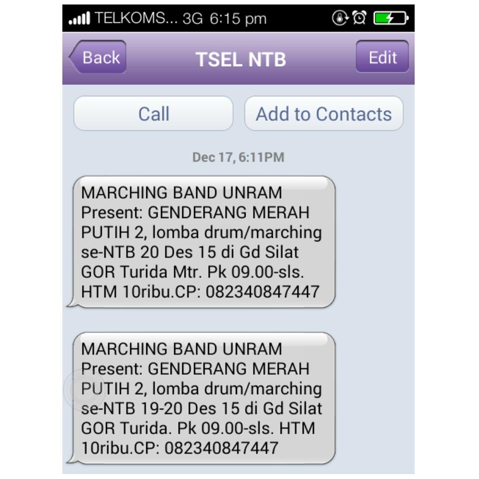 MB_Unram's tweet photo. MB Unram present GMP 2 .. HTM 10rb, 19-20 Desember 2015.. Lomba Drum Band Se-NTB.. @infolombok @infomataram https://t.co/BzegMgUDyX