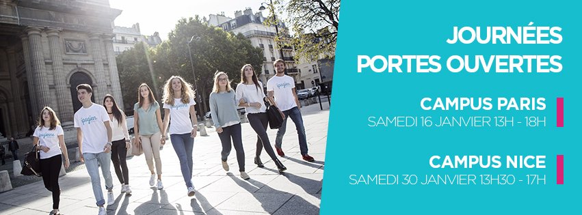 IPAGBS's tweet photo. Venez nous rencontrer ! 
https://t.co/gG7mtfDya7
#JPO Campus Paris 16/01
#JPO Campus Nice 30/01 https://t.co/7EXTHWqDyG