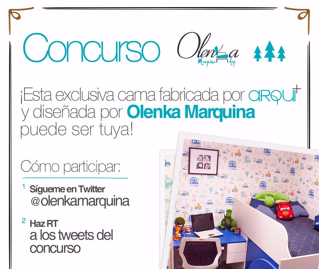 OlenkaMarquina's tweet photo. ¡Estas navidades disfruta con Olenka! Participa y gana una cama diseñada por mi y fabricada por @arquimaspe ;) https://t.co/F2R6aupNqv