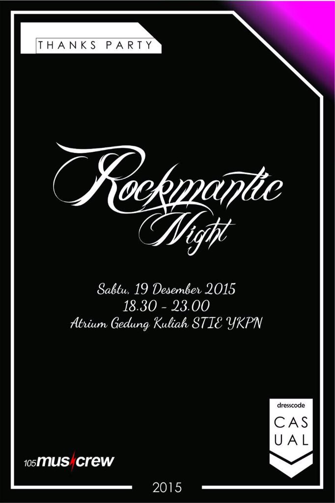 Our internal event. TOMORROW !! #thanksparty2015 #105musicrew #stieykpn #yogyakarta