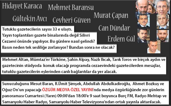 ÖZGÜR MEDYA ÖZEL YAYINI

Cumartesi (Yarın) 09.00 – 18.00 arası 
@Burcfm888 <a href="/shaberradyo/">sahberradyo</a> <a href="/mehtaptv/">Mehtap TV</a>  <a href="/SHaberTV/">Patrick Tuttle</a> #Canlı