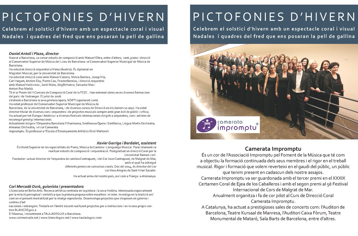 Camerata Impromptu (@c_impromptu) on Twitter photo Concert "Pictofonies d'hivern"
Camerata Impromptu
Reserva el teu seient a:
ticketea.com/entradas-conci…
<a href="/c_impromptu/">Camerata Impromptu</a> Concert "Pictofonies d'hivern"
Camerata Impromptu
Reserva el teu seient a:
ticketea.com/entradas-conci…
<a href="/c_impromptu/">Camerata Impromptu</a>