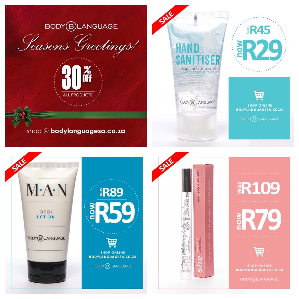 BodyLanguageSA's tweet image. Today is the last day to place your orders to receive your products before Christmas! Shop: bodylanguagesa.co.za