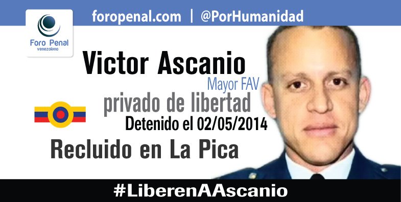 NotiVenezuela99's tweet photo. RT PorHumanidad: #4F Víctor Ascanio: 643 días privado de libertad #FAN https://t.co/PNLmHvACZ9 Mas info: https://t.co/qJgaZbfi9u #Amnisti…