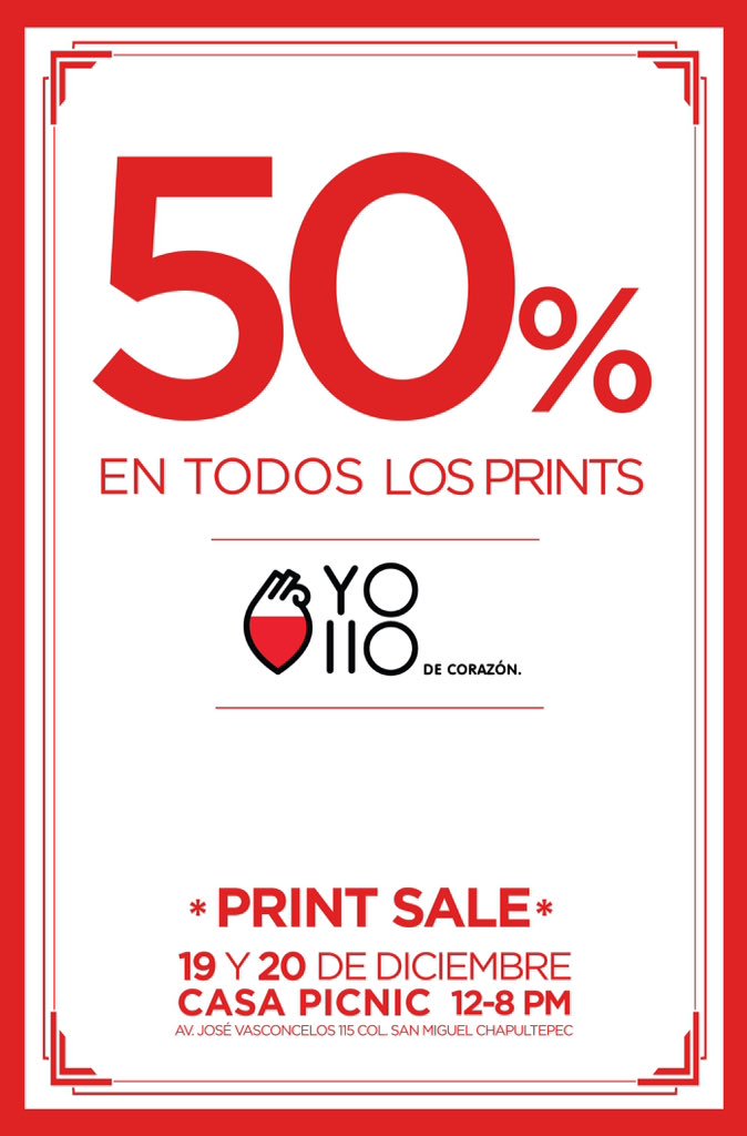 nniiee's tweet photo. Sábado y domingo @yollodecorazon pone todos sus prints al 50% aprovechen y armen su regalo navideño. #consumelocal https://t.co/6tUMvjgPKP