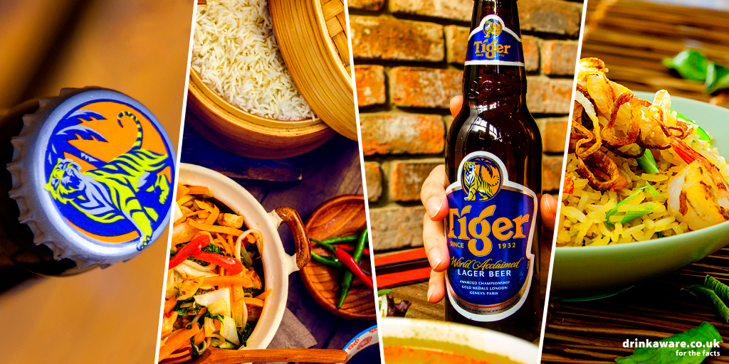 Tame that Indonesian Nasi Goreng with an ice-cold bottle of Tiger.