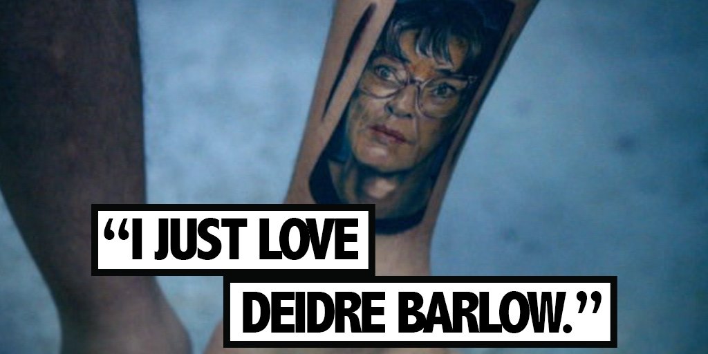 E4Tweets's tweet photo. Remember Deirdre? I love pizza but it’s not permanently etched upon my body. New @E4TattooFixers is Tues at 9! https://t.co/rXBCvbburw
