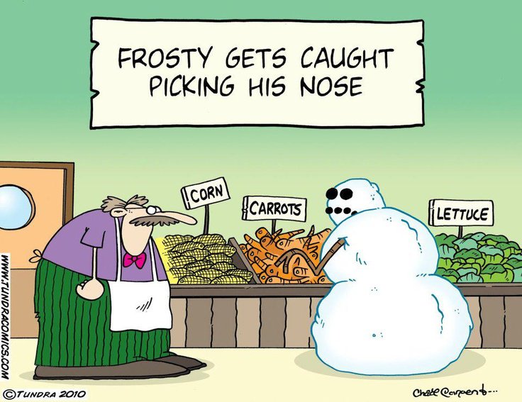 Frosty got caught picking his nose....... #Christmas #Jokes #Funny