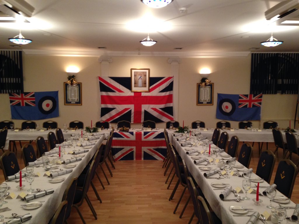 1024 sqn's Christmas dinner set up and ready to enjoy!