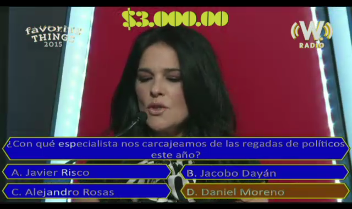 warkentin's tweet photo. miren @jrisco, @arr1910, @dayan_jacobo y @dmorenochavez: son parte de la trivia de #MFT2015 de @marthadebayle 👇 https://t.co/NarjKHFZxx