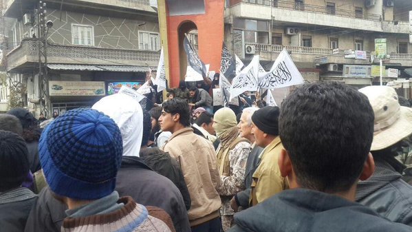 TracTerrorism's tweet photo. Jabhat al Nusra protested #RiyadhConference in #Salqeen #Idlib countryside #Syria
Via @metesohtaoglu https://t.co/TUKDh73xpr
