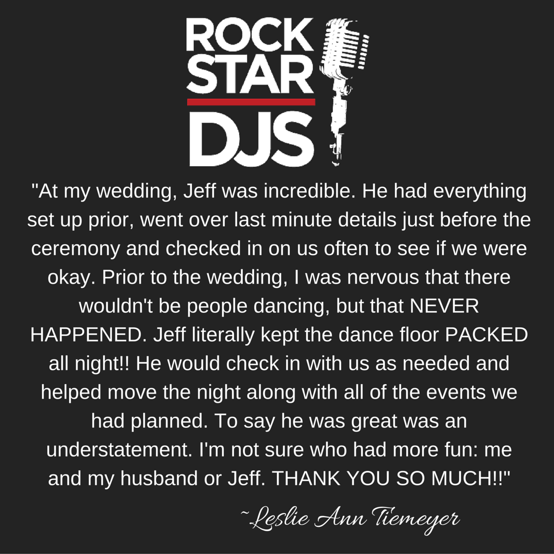 RockStarDJSTL's tweet image. There is nothing like an awesome review to end an awesome week! #RockstarDjs #StLouisWeddings