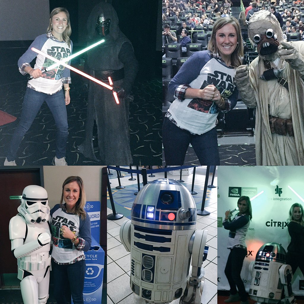 RachelPorco's tweet photo. If you can't beat em, join em! #didijustbecomeoneofthenerds? #LPS #Citrix #StarWarsTheForceAwakens https://t.co/xgQd5QnVdF