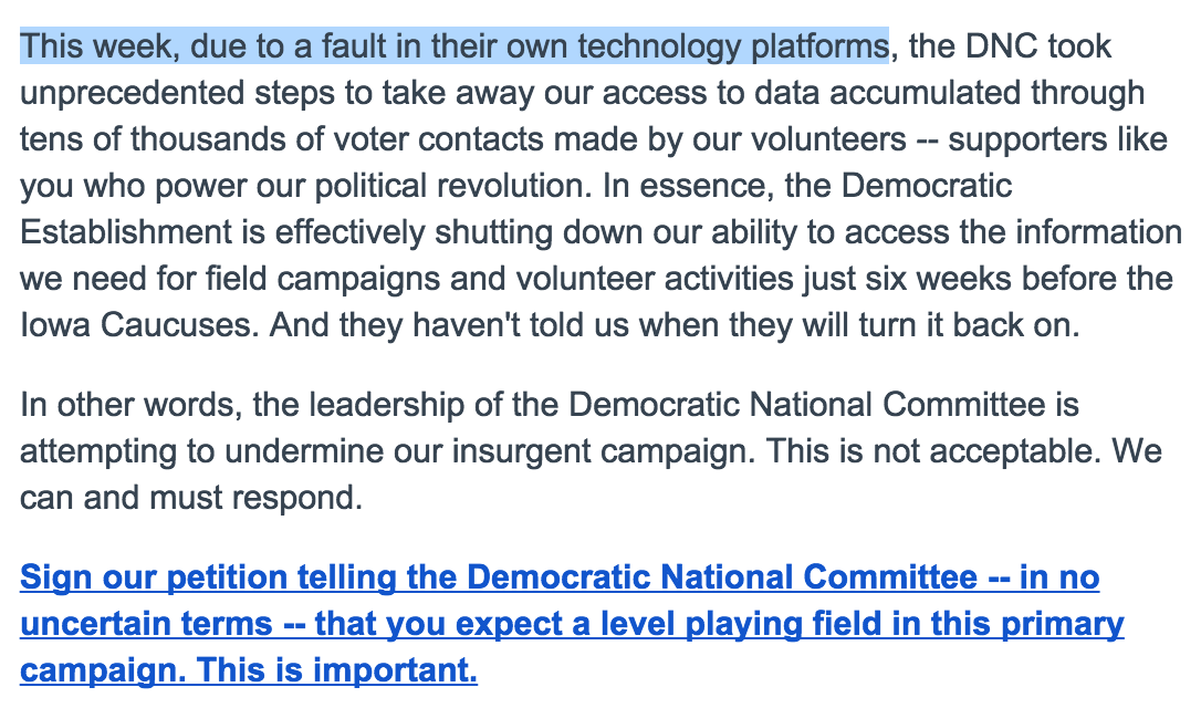 teddygoff's tweet photo. This email is mind-boggling. Raising money off of stealing HFA data, without acknowledging any fault whatsoever. https://t.co/4iMEooGxWN