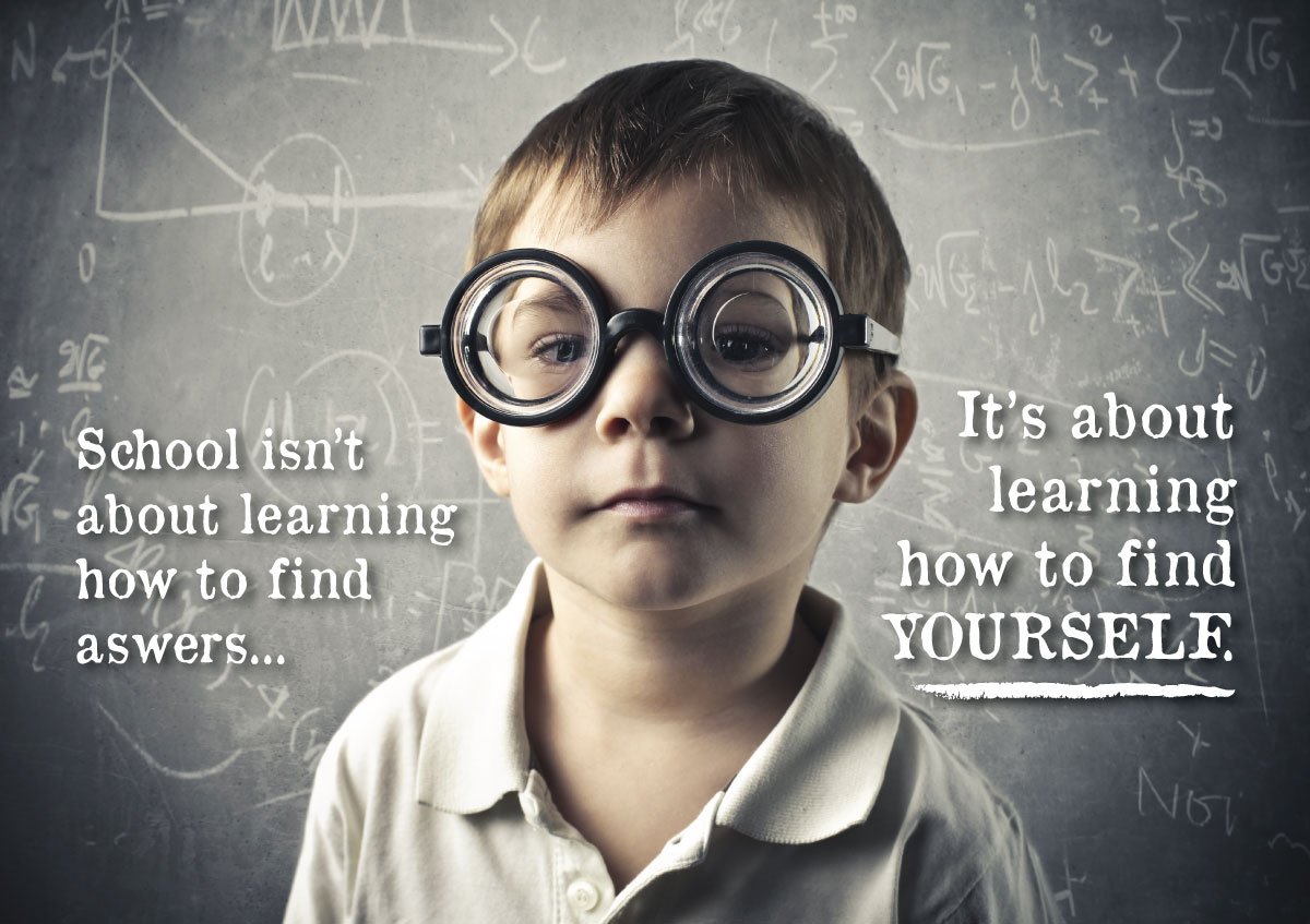 joevans's tweet photo. MT @FutureDevGroup School isn't about learning how 2 find answers. It's about learning how to find yourself #makered https://t.co/YVtqS3uQsG