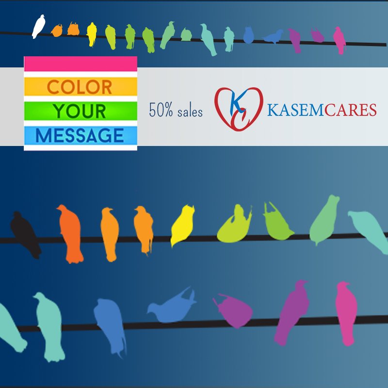 KasemCares's tweet photo. #Amazon #Books #ColorYourMessage will donate 50% of proceeds to #KasemCares https://t.co/QOcNueHpDg #ShopForACause https://t.co/IrQZpOS2K9