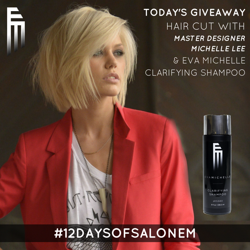 WIN: Hair cut w/ <a href="/michellelee_EM/">Michelle Lee</a> + our new shampoo! 

Follow/RT to enter: bit.ly/12DaysOfSalonEM #12DaysOfSalonEM
