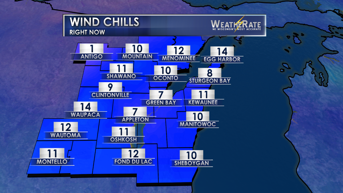 LukeSampe's tweet photo. From #Decsummer to #Decem-burrr. Wind chills as of 2 pm. #wiwx https://t.co/B17oiGG66F