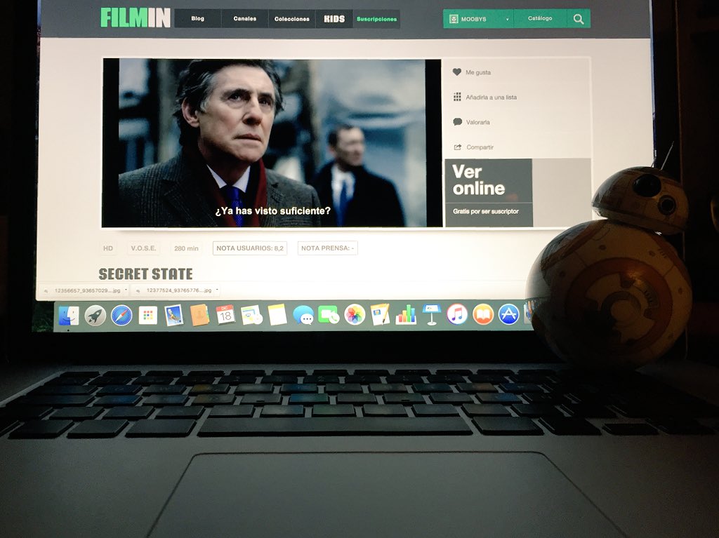 vrokdave's tweet image. Trabajando un viernes por la noche y encantada estoy! Empezamos con #SecretState en @Filmin. Crítica en @ilovemoobys