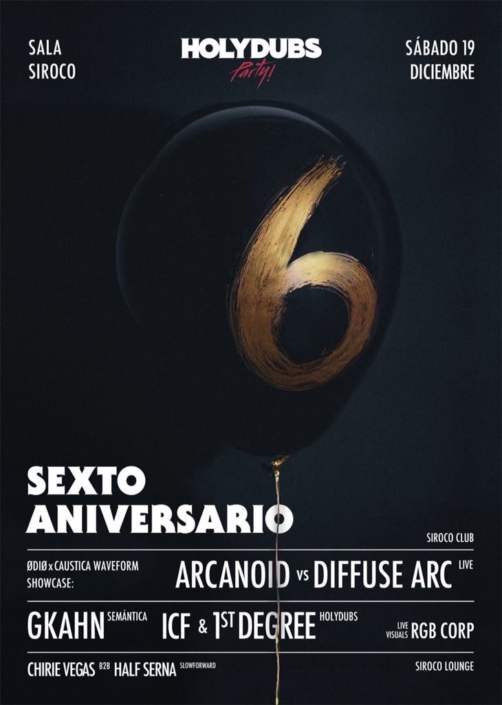 GamberrosPro's tweet photo. #Sexto Aniversario @Holydubs @SirocoSala #Sabado 19 @ChirieVegas #SlowForward https://t.co/hdfb3IaqSN