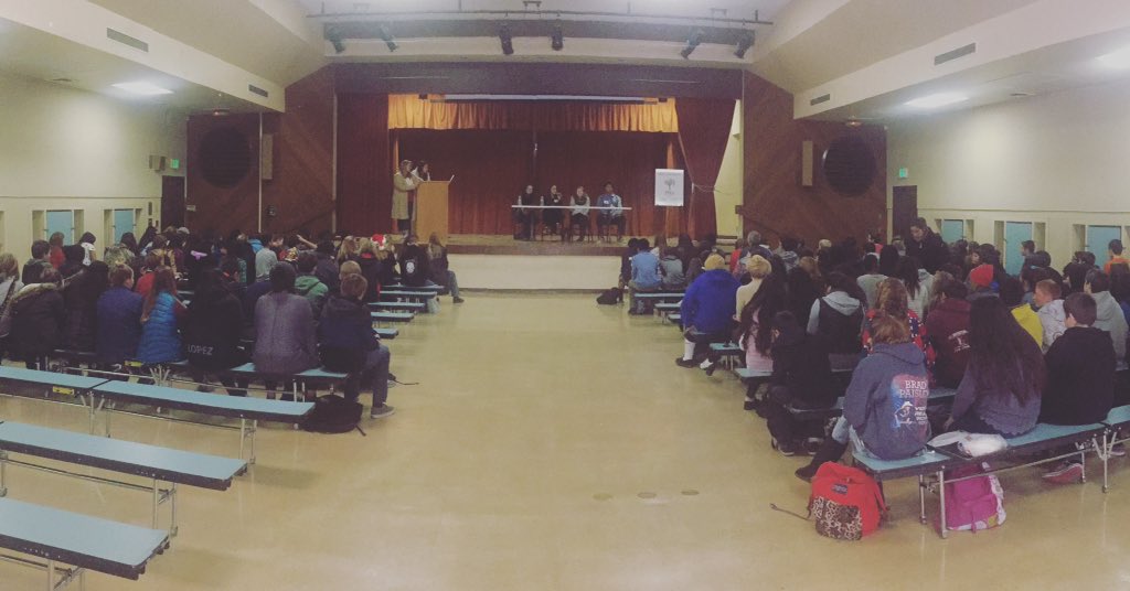 lewis_middle's tweet photo. 8th grade assembly - Jump Start to College.  Thank you PREA for the wonderful message. https://t.co/KgyI9MsCzI
