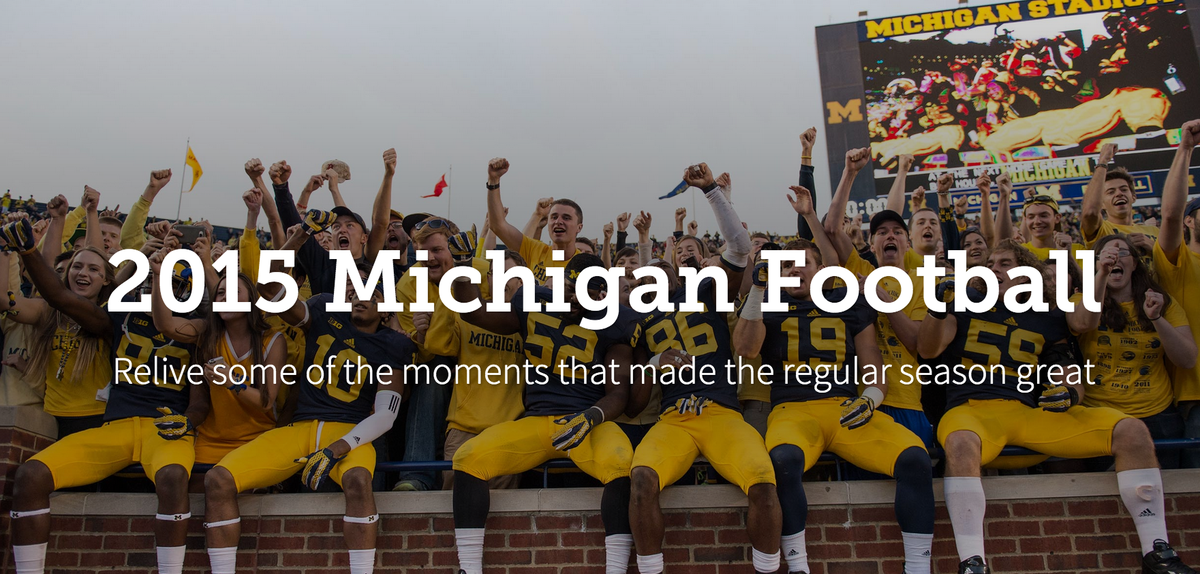 UMichFootball's tweet photo. 9-3 regular season. 

Relive the moments that made the regular season great.

#GoBlue » https://t.co/6Wotz1lSBy https://t.co/2IwdzW5J7h