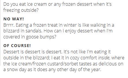 PeachwaveYogurt's tweet photo. Winter's gonna happen, eventually. Where do you stand re: consuming froyo during the winter? #noway #ofcourse https://t.co/jqficdPMVr