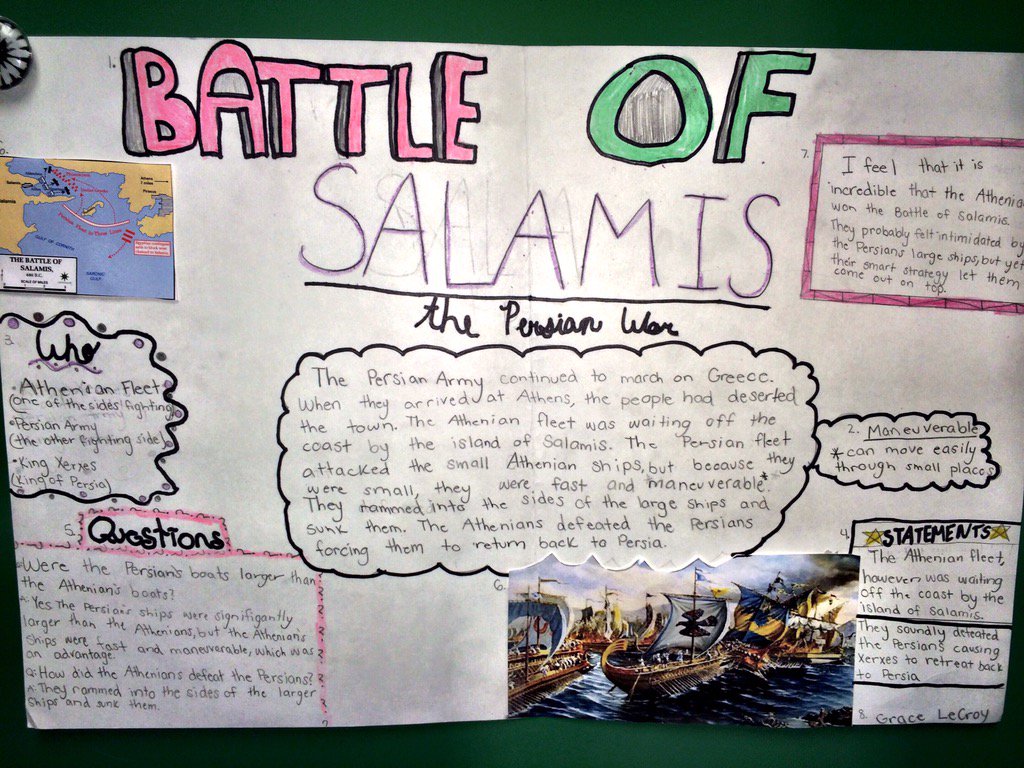 SouthernMSAACPS's tweet photo. Curtin's 6th grade social studies classes created One-Pagers about the Persian War. #AACPSAWESOME https://t.co/yAJ5po6ysX