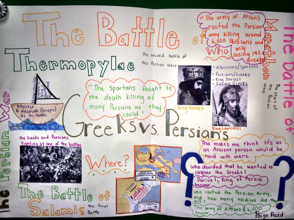 SouthernMSAACPS's tweet photo. Curtin's 6th grade social studies classes created One-Pagers about the Persian War. #AACPSAWESOME https://t.co/yAJ5po6ysX
