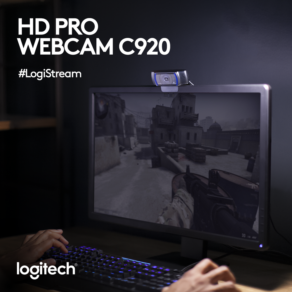 Logitech's tweet photo. Attn streamers: share a pic/vid of your streaming setup w/ #LogiStream to win #C920. https://t.co/ewu6p92teh https://t.co/R5h8Hz48Uf