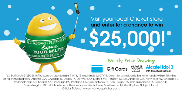 Cricketnation's tweet image. Only one week left to enter for a chance to win $25,000 from Cricket! Details: mycrk.it/STSASweeps