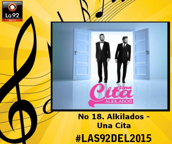 mixcolombiafm's tweet photo. #Las92Del2015 Puesto 18 @alkilados Una Cita https://t.co/tAFOiIlLRt  https://t.co/JtzZxifq13 https://t.co/dZifCXmO9A