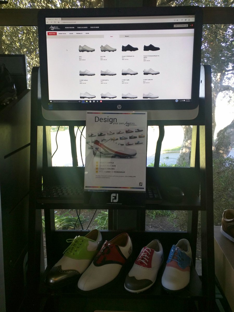 Design your own golf shoes next time your at BBH with Footjoy/Myjoy application #BBH #footjoy #monterey #golf#myjoy