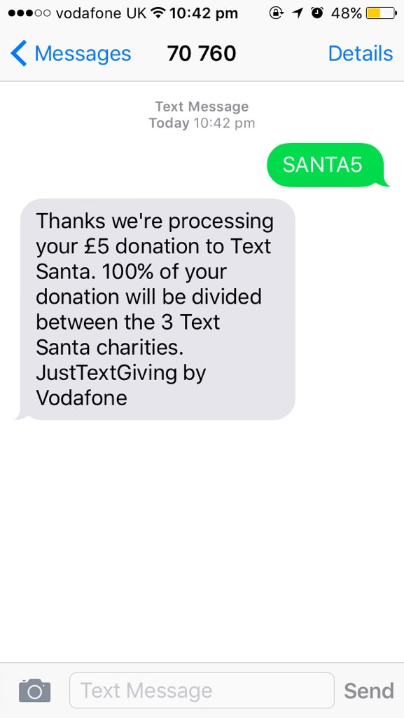 ShowbizNews_0's tweet photo. Make sure you are all donating £5 @ITVTextSanta #ITVTextSanta https://t.co/ir15f1p09s