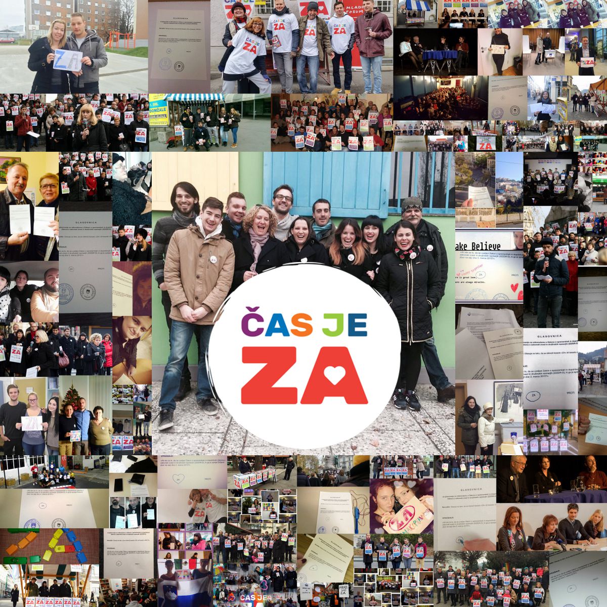 Skupaj smo oblikovali barvito in pozitivno kampanjo. Sedaj je čas samo še ZA tvoj glas. Le skupaj zmoremo. #casjeZA
