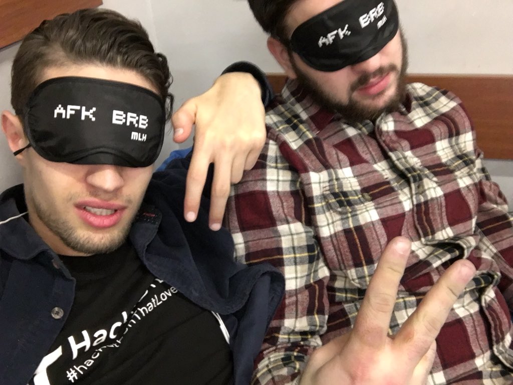 safareli's tweet photo. sleepy a.f.  w/ @gtkesh #HackTBILISI  #hackathonThatLovesYou https://t.co/UplHXcx6Nz