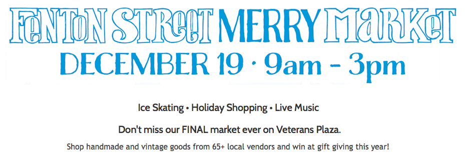 blairapartments's tweet photo. Shop local with @FentonStMarket's #FSMerryMarket at #VeteransPlaza in #DTSS tomorrow 9am-3pm. #BlairsLifestyle https://t.co/qL1JjmrIzP