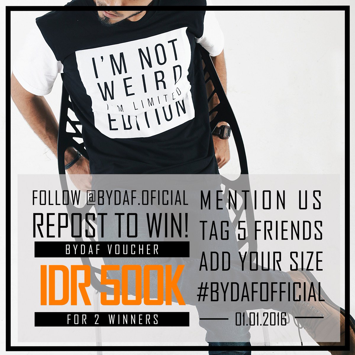 End Year Party ! Instagram competition. Win voucher 500K, it's easy ! instagram.com/bydaf.official