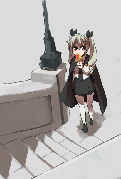 アンチョビ(ガルパン) 「落書きドゥーチェ 」|おおの🎃のイラスト