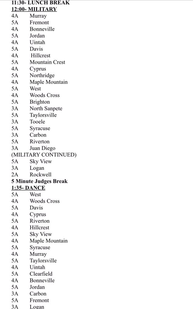 HDDrillTeam's tweet photo. Come support HD tomorrow at Copperhills high school! Good luck to everyone competing 💪🏼💚 schedule of tomorrow below! https://t.co/InpJ8bVgiP
