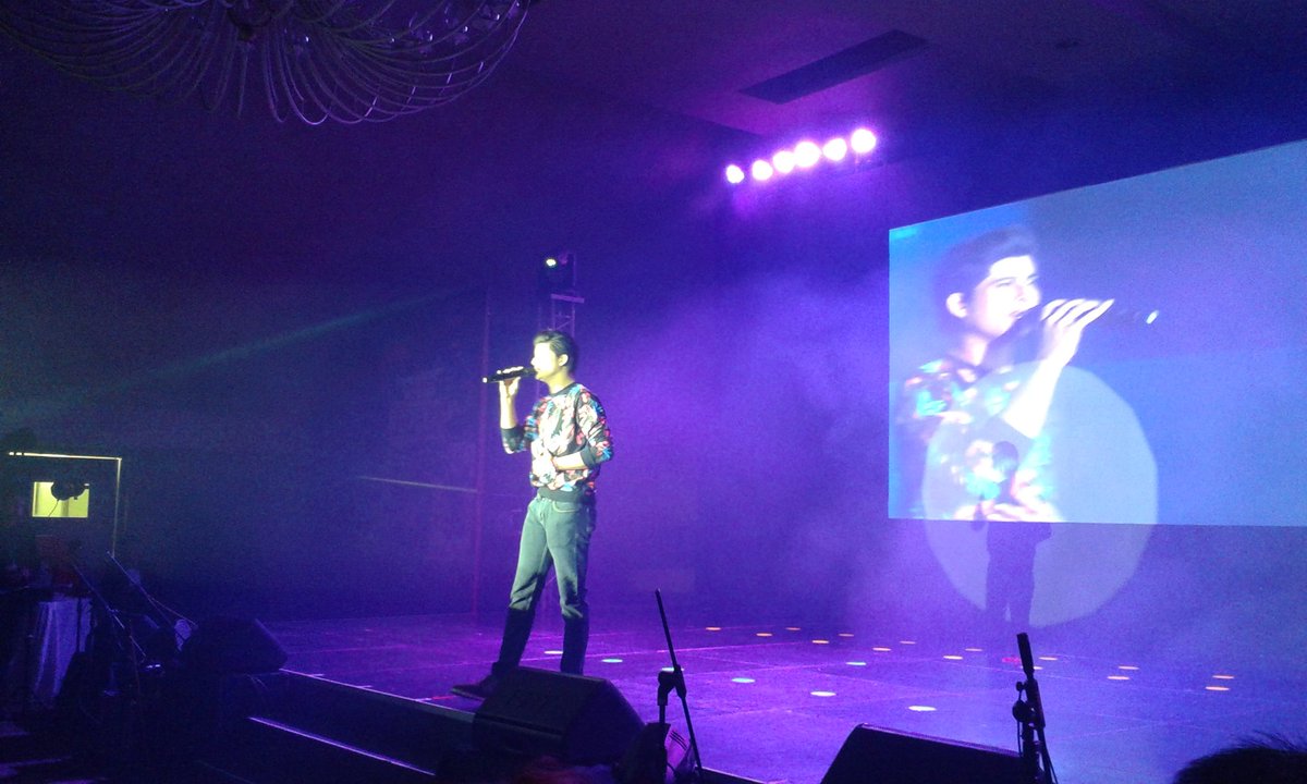 TeamWrighters's tweet photo. @MJameswright performed at the Rebisco Christmas Party #JamesWright #Wrighters https://t.co/jGzZrocjqs