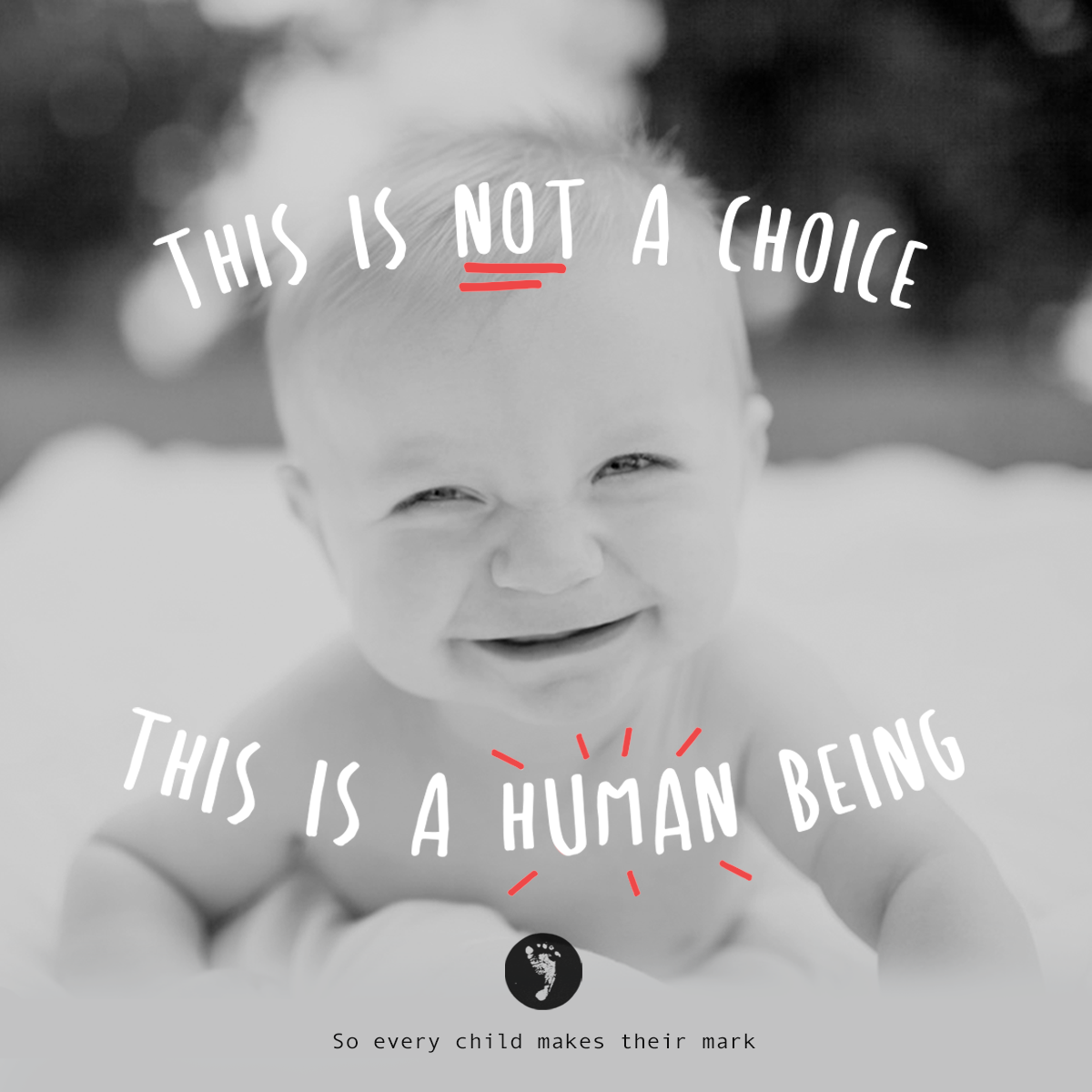 HumanCoalition's tweet photo. This baby is human both on this side of his motherβs womb, and when he was still within it. #locationdoesntmatter https://t.co/yhPOXYmGpL